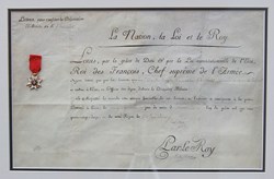 1792 Diplôme et médaille de la Décoration Militaire