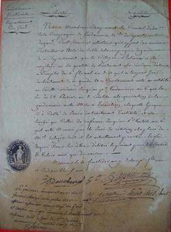 1799 Attestation du Conseil d'Administration de la Gendarmerie du Gard