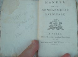 1791 Manuel de la Gendarmerie Nationale