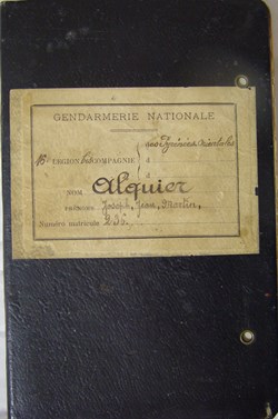 Livret 1900 Gendarme National  à pied ALQUIER