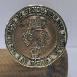 1816 vers, Cachet de LE LIEUTENANT DE GENDARMERIE ROYALE (AU HAVRE)