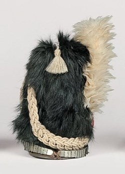Miniature d'un Bonnet de Gendarmerie de la Garde Impériale en poils d'ours
