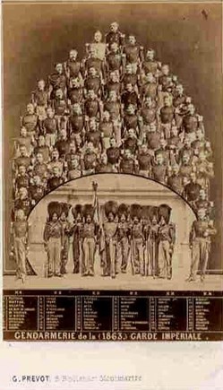 Etat-major des officiers des Régiments de Gendarmerie de la Garde Impériale en 1863