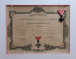 1896 Diplôme et médaille de la Croix argent du Mérite d'Autriche