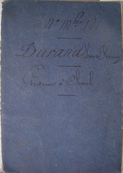 Livret 1859 Gendarme Impérial  à cheval DURAND