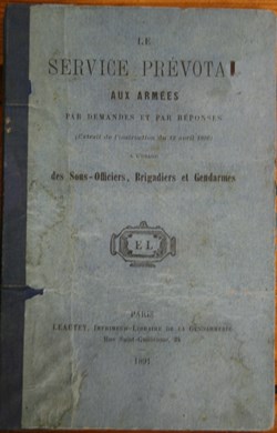 1891 Le Service Prévôtal aux Armées
