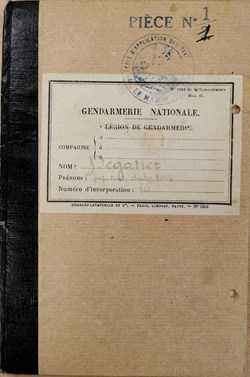 Livret 1944 Gendarme DEGATIER