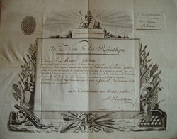 1795 Brevet du Médaillon des deux Epées