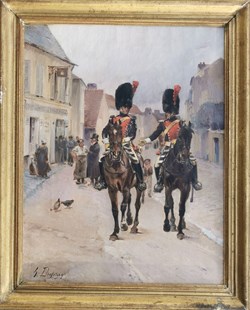 Dupray, Gendarmes à cheval de la Légion de Gendarmerie de la Seine, daté 1840