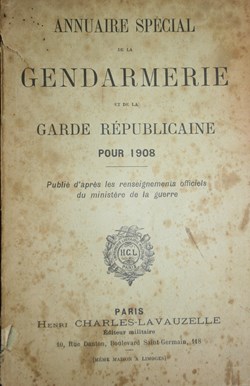 1908 Annuaire Général de la Gendarmerie