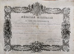 1860 Diplôme de la Médaille Militaire