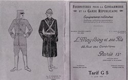 1929 Fourniture pour la Gendarmerie et la Garde Républicaine - par May-Bing et ses Fils