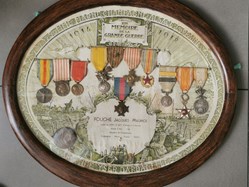 1918 Diplôme et Médailles commémoratives de la Grande Guerre et Campagne Maroc