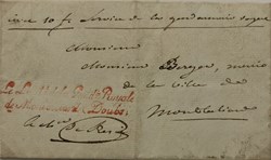 1818 Le Lieutenant de la Gendarmerie Royale de Montbéliard (Doubs)