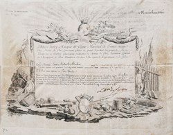 1785 récompense militaire à un Brigadier de la Maréchaussée