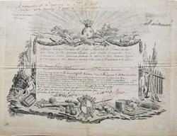 1787 récompense militaire à un Cavalier de la Maréchaussée