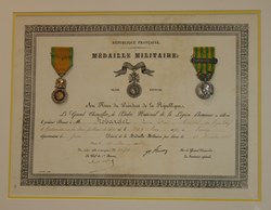 1910 Diplôme et Médaille Militaire
