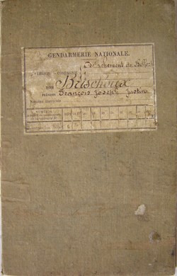 Livret 1887 Gendarme National  à pied BRISCHOUX