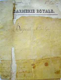 Livret 1828 Gendarme Royal DUPONT