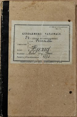 Livret 1944 Gendarme HUARD Ecole préparatoire de Romans