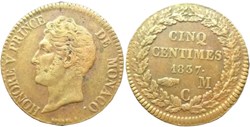 5 centimes Honoré V petite tête 1837