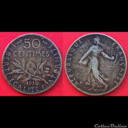 50 centimes Semeuse argent