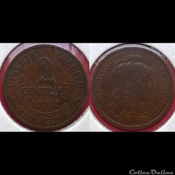 2 centimes Dupuis 1901