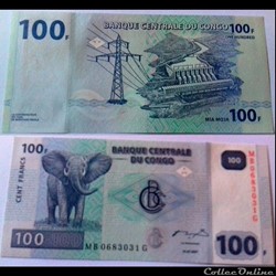 100 francs Congo 2007