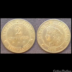 2 centimes Cérès 1878