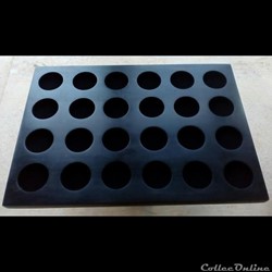 Médaillier en Ébène 31,5 x 21,5 cm, 24 alvéoles de 35 mm