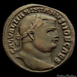 Follis de Galère Maximien césar pour Alexandrie