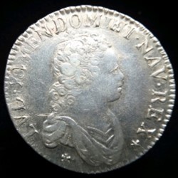 Demi Ecu vertugadin Louis XIV 1716 Lyon