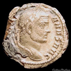 Argenteus de Maximien Hercule de Rome fourré imitation d'époque