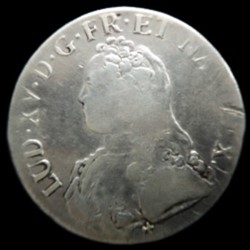 Ecu aux lauriers Louis XV Orléans 1727