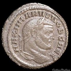 Follis de Galère Maximien césar pour Carthage