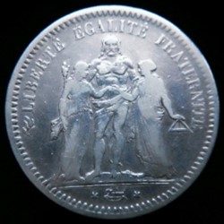 5 francs argent Hercule 2 ème République 1849 Paris