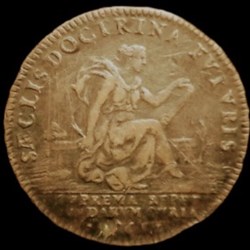 Jeton de bronze de la chambre des notaires royaux de Paris époque Louis XIIII
