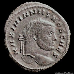 Follis de Galère Maximien césar pour Carthage