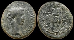 Bronze provincial de Caligula d'Aizanis en Phrigie