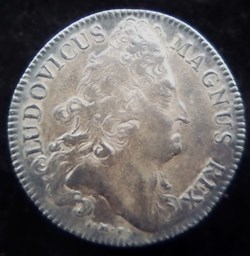 Jeton d'argent du Trésor Royal de Louis XIV 1708