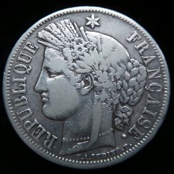 5 francs argent Cérès 2 ème République 1849 Paris