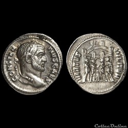 Argenteus de Constance Chlore pour Rome