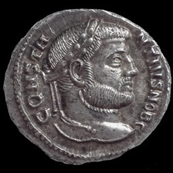 Argenteus de Constance Chlore pour Siscia