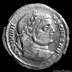 Argenteus de Galère Maximien césar pour Nicomédie