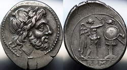 Crawford 70/1, Anonym, Victoriatus, after 211-208 BC, Sicily