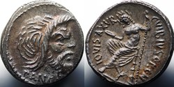 Crawford 449/1a C.VIBIVS C.F.C.N PANSA (C. Vibius C. f. C. n. Pansa Caetronianus), Denar, 48, Rom