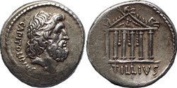 Crawford 487/1 PETILLIVS CAPITOLINVS (Petillius Capitolinus) Denarius, 43 B.C. Rom
