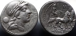 Crawford 385/4, M.VOLTEI M.F Denarius FOR SALE/A VENDRE € 190
