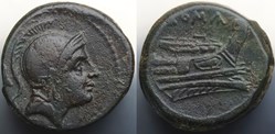Crawford 38/8, Quartuncia circa 217-215, Rome