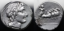 Crawford 350A/2 C. Gargonius, M. Vergilius, Ogulnius, Denar, 86, Rom